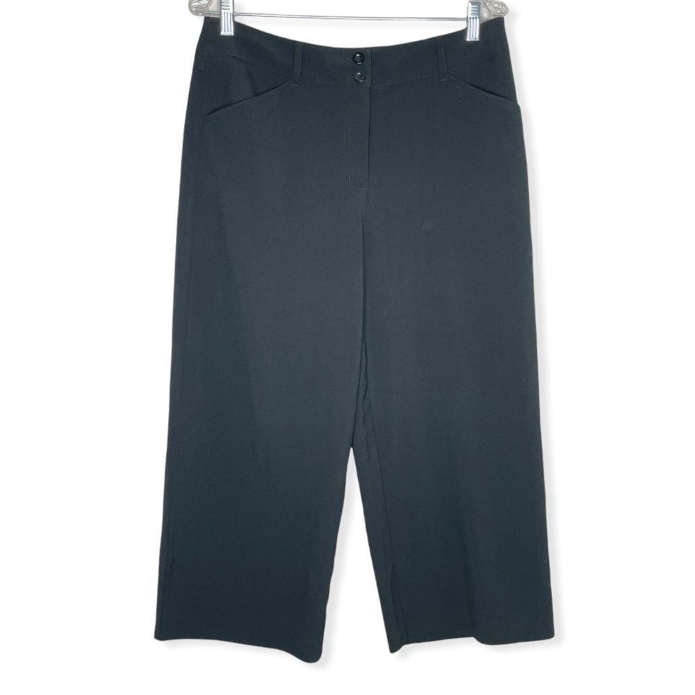 Chico’s NWT black‎ wide leg original cropped pants